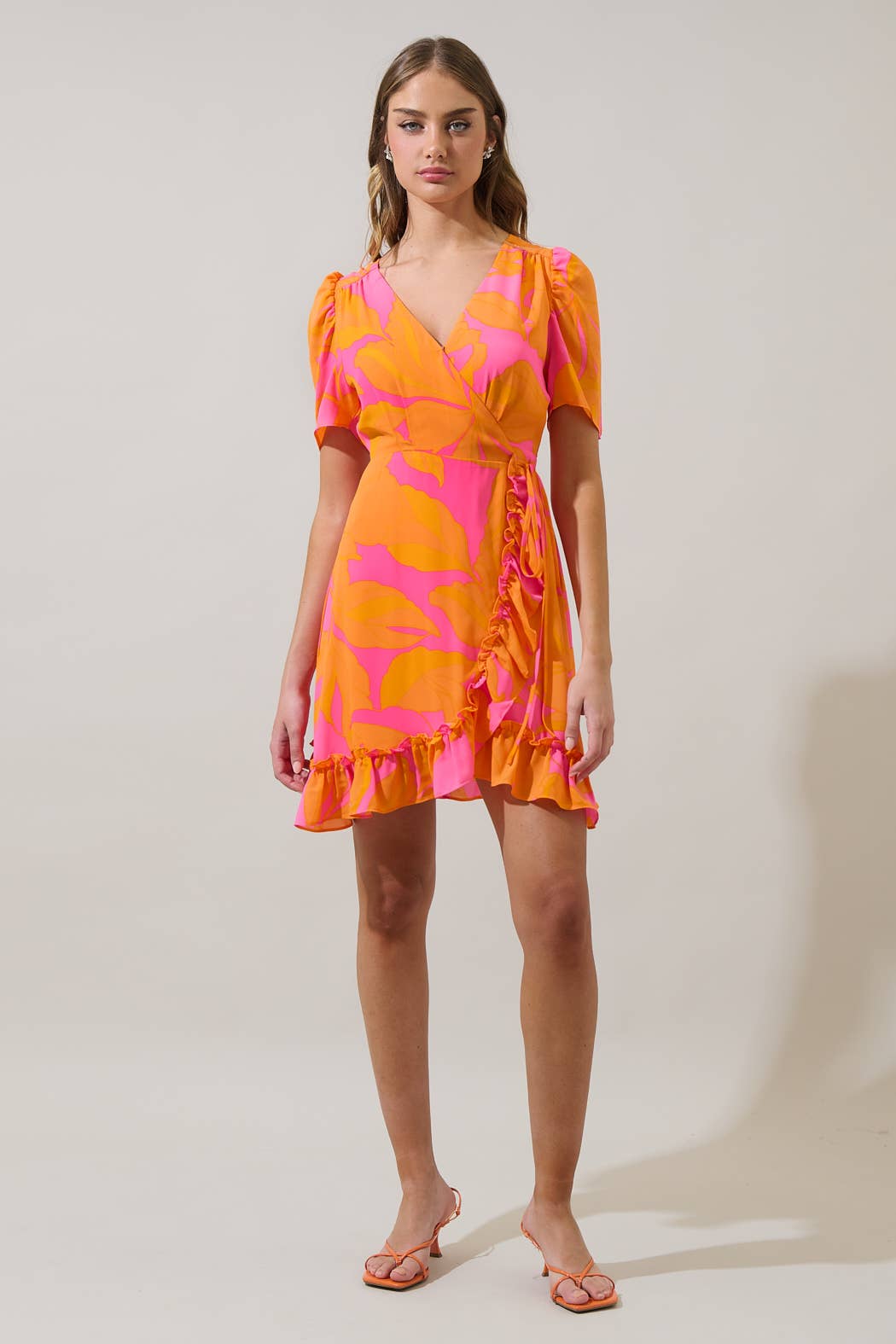 Sugarlips - Mexia Floral Daisie Wrap Mini Dress