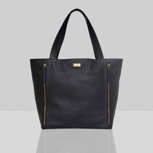 Assots London - Corder Leather Oversized Tote Bag - Black