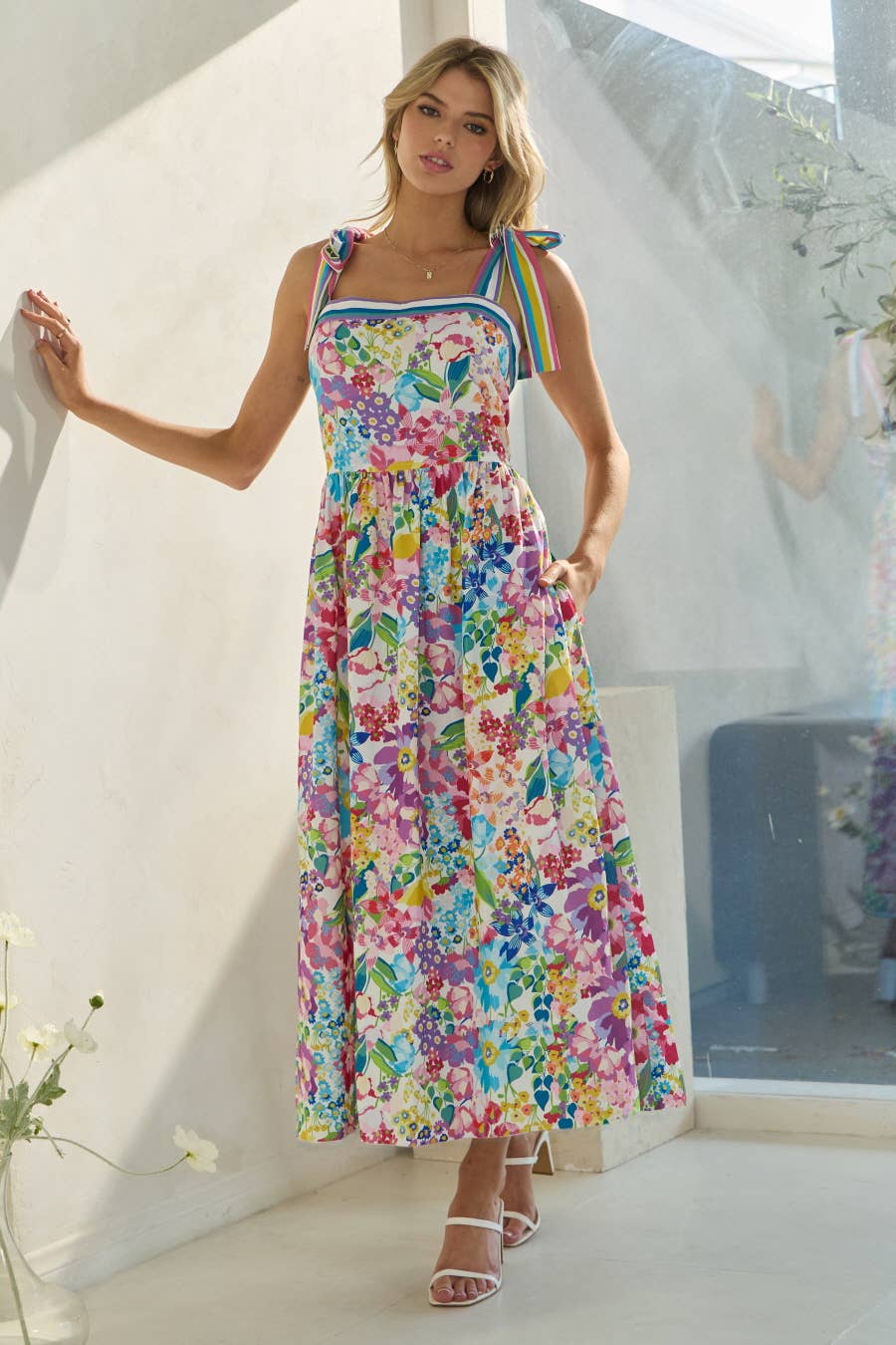 Oddi - Spring bloom Midi Dress